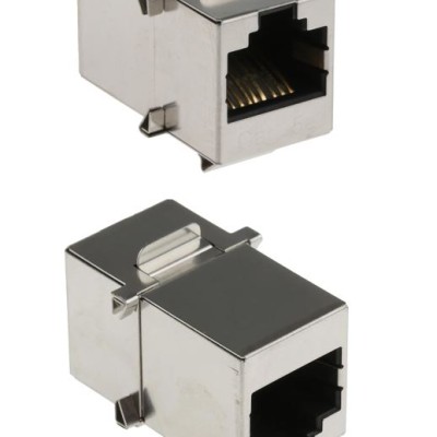 Modular Coupler Connector Jack, 8p8c (RJ45) To Jack, 8p8c (RJ45) Cat5e Shielded