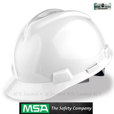 MSA V-Gard Hat Fastrac III White Safety Helmet