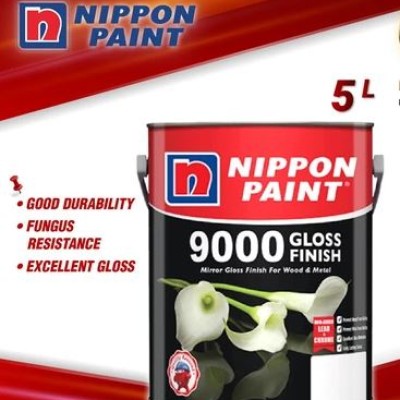 5L Nippon Paint 9000 Gloss Finish Cat Anti Karat Besi Cat Besi Anti Karat Metal Paint