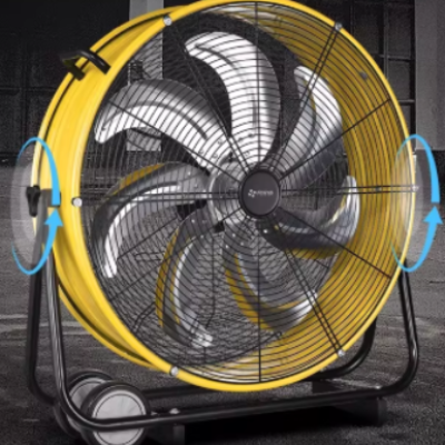 30 Inch High Velocity Heavy Duty Metal Drum Fan,CFM Industrial Floor Fan With 360Adjustable Tilt