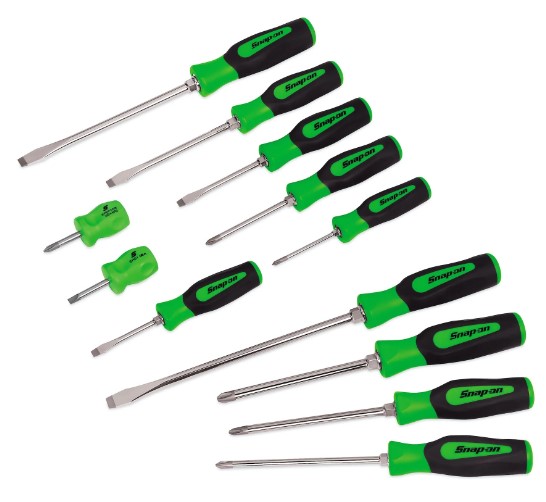 SNAP-ON 12 pc Instinct Soft Grip Combination Screwdriver Set       /       Model: SGDX120BG