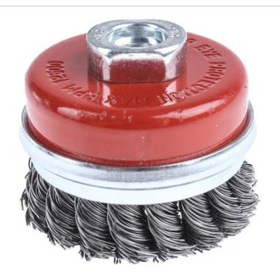 "Twisted Wire Rope Sight Glass Cleaner ,Manuf Forney Industri Inc, Model 70487 Offer Wire Cup Brushtwisted Knot Type Standard 75mm X M10 X 1.5 Thread Nut"