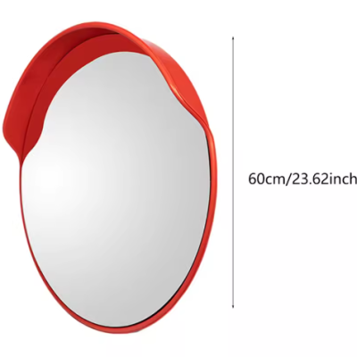 60 cm Convex Mirror Outdoor Traffic Road Safety Wide Angle Polycarbonate