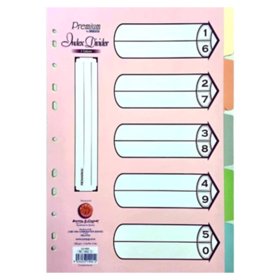 Campap 5 Colours Index Divider (CA4901)