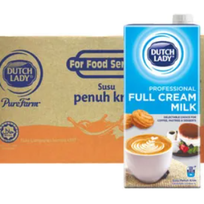 Dutch Lady Pure Farm Full Cream UHT Milk  (12pkt x1 Litre)