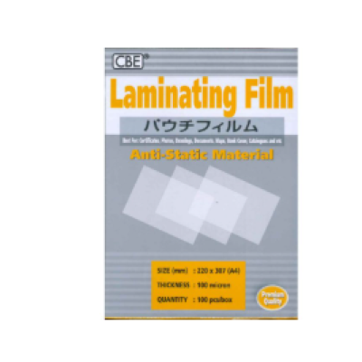 CBE A4 Laminating Film 100Sheets Laminate