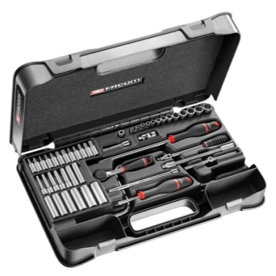 Facom 61-Piece 1 4 in 6 Point Socket Set