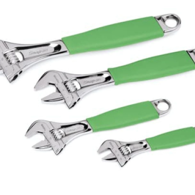 SNAP-ON Flank Drive Plus Adjustable Wrench Set (6-12")   Model: FADH704BG 4PCS