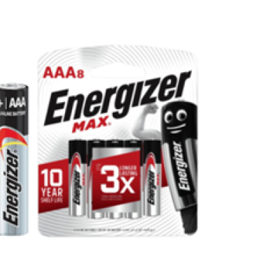 Energizer MAX Alkaline Battery AAA, E92BP8