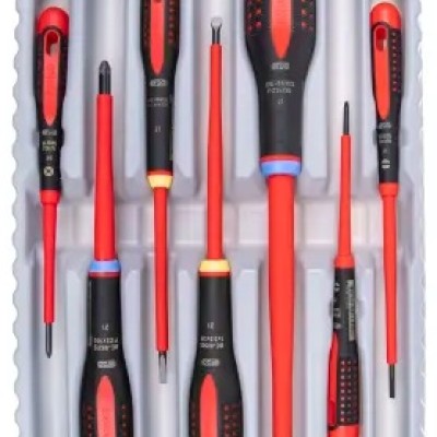 BAHCO POZIDRIV; SLOTTED INSULATED SCREWDRIVER SET, 7-PIECE, C