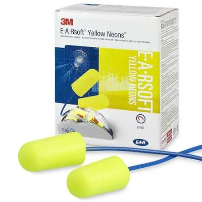 3M EARsoft Yellow Neons Corded   311-4266
