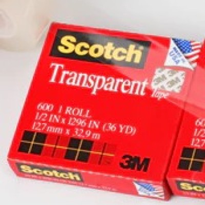 3M SCOTCH Transparent Tape 12mm x 32.9mm (1 2"x36yds)