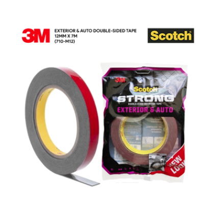 3M SCOTCH STRONG DOUBLE SIDED FOAM TAPE 12mm x 7m