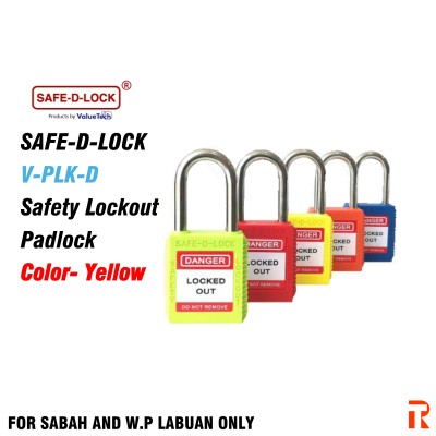 SAFE-D-LOCK V-PLK-D Safety Lockout Padlock (YELLOW)