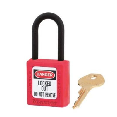 Master Lock Padlock Zenex Thermoplastic Padlock, Keyed Alike, 6mm Shackle, 38mm Body