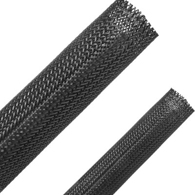 *RS PRO Expandable Braided PET Black Cable Sleeve [20mm X 5m]