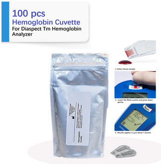 Hemoglobin Microcuvette, Use For DiaSpect Tm Hemoglobin Meter, Pack Of 100 Pcs