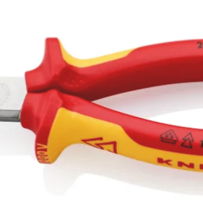 Knipex 20 06 Flat Nose Pliers, 160 mm Overall, Flat, Straight Tip, VDE 1000V, 30mm Jaw, 20 06 160