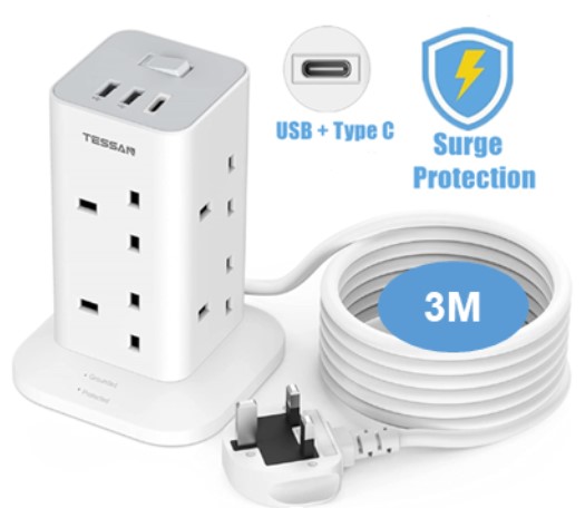 TESSAN MULTIPLUG TOWER EXTENSION SOCKET