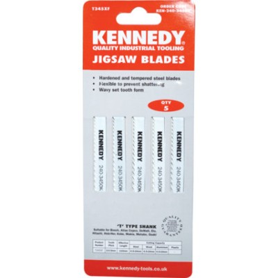 Kennedy 5pc High Speed Steel (HSS) Jigsaw Blades for Metals -KEN2403450K