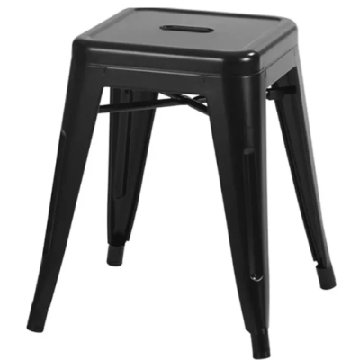 Metal Chair Stool in Black Color