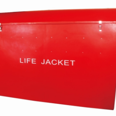 Lifejacket Box - Fibreglass, Size : L 910 x W 690 x H 600mm (Red) (comes with LR Cert)