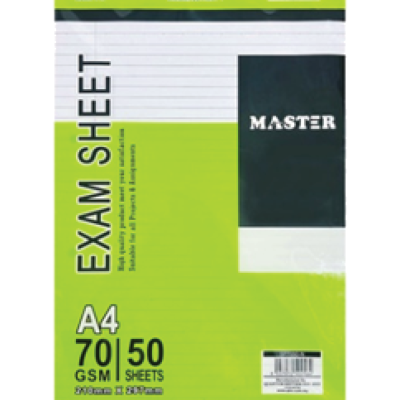 PAPER EXAM SHEET A4 70GSM 50'S  SP7050-N MASTER