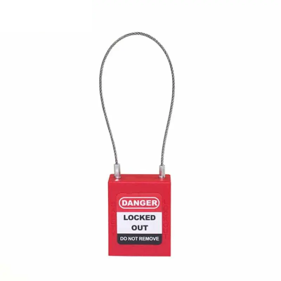 LOCKEY KD-PC175D1.5 STEEL CABLE SHACKLE SAFETY PADLOCK-KEY DIFFER