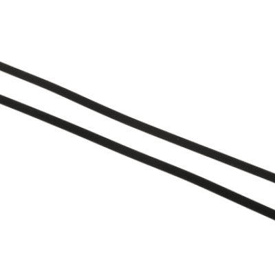 100 Pcs Pack HellermannTyton Cable Tie, Roller Ball, 201 mm x 4.6mm, Black Polyester Coated Stainless Steel [PN 111-00289]