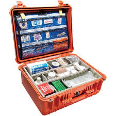 PELICAN 1550EMS Protector Case, 20 11 16 Inch L x 17 3 16 Inch W x 8 3 8 Inch D, Polypropylene, Orange