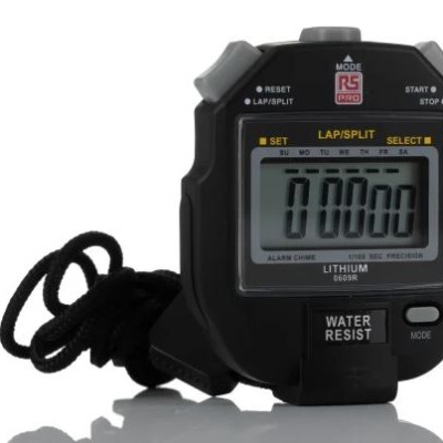 RS PRO Black Digital Pocket Stopwatch