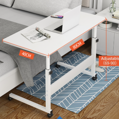 *Table Computer Desk Height Adjustable With Lockable Wheel