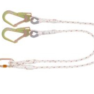Essential Restraint Twisted Rope Lanyard Steel Scaffold Hook and Karabiner