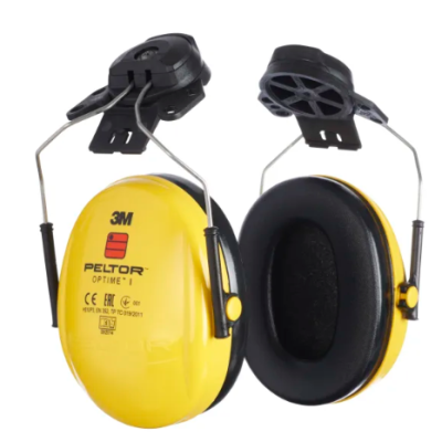 3M Peltor H510P3E-405-GU Earmuffs, 26dB, Yellow, Helmet Mounted