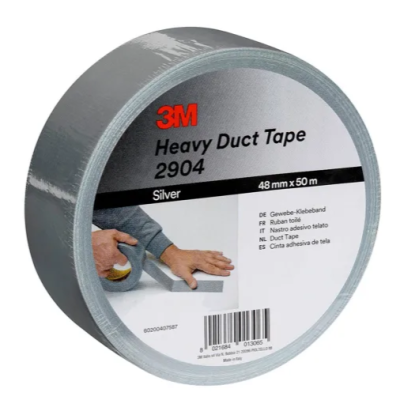 3M Scotch 2904 Scotch 2904 Duct Tape, 50m x 48mm, Silver