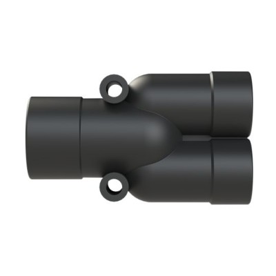 Y Piece, Conduit Fitting, 23mm Nominal Size, Polyamide 6, Black
