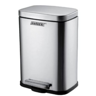 HARDEX Stainless Steel Pedal Bin  20L  Rectangle