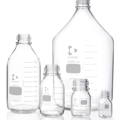 Duran, 21801540, Laboratory Bottle 1000ml, without PP, Screw Cap and Pouring Ring, Clear, GL45