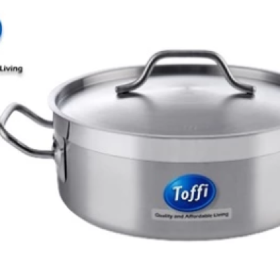 TOFFI 3 Layers Cassero Pot 2 Handle Stainless Steel + Lid (26cm 4.7L)