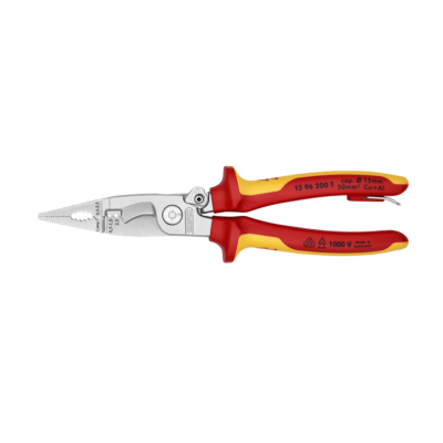 *Knipex Combination Pliers, 200 mm Overall, Straight Tip, VDE 1000V