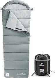 Nature Hike Envelope Adult Sleeping bag M400 Grey-Left side