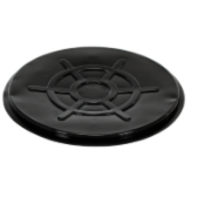 VESTIL DC-TPO-B Black Plastic Drum Cover Open Head 55 Gallon [5s]