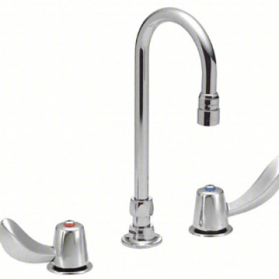 DELTA Two Handle 8In Below Deck-Mount Faucet: 1.5 gpm Flow Rate [27C2942]