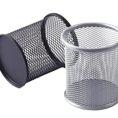 Mesh Round Pencil Holder Pen Stand