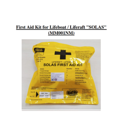 BCB (UK) FIRST AID KITS "SOLAS" MM001NM FOR LIFEBOAT LIFERAFT