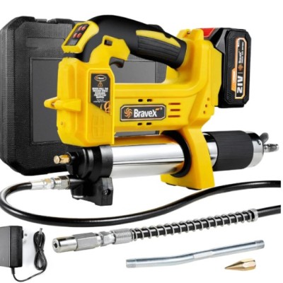 Bravex Electric Grease Gun 12,000 Psi Battery Power Grease Gun