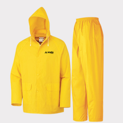 FLOWTRONIX 5211FT01  HEAVY DUTY PVC RAIN SUIT 100% WATERPROOF L