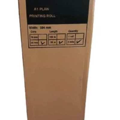 A1 Plan Printing Roll   Plotter Paper (80GSM) 594(W) X 50(L) X 2'(C)