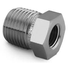 S316 1  /  4"NPTF x 1  /  2"NPTM Reducing Hex Bushing Part Number: P-SHB-8-4N-S6