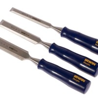 IRWIN 3 PIECE STEEL BEVEL EDGE CHISEL SET, 13.0MM, 19MM, 25MM BLADE WIDTH